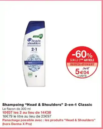Monoprix HEAD & SHOULDERS Shampoing 2-en-1 Classic offre