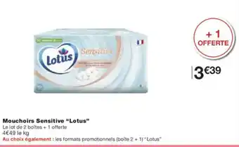 Monoprix LOTUS Mouchoirs Sensitive offre