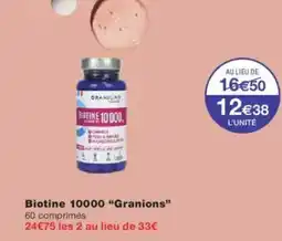 Monoprix GRANIONS Biotine 10000 offre