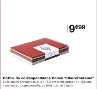 Monoprix CLAIREFONTAINE Coffre de correspondance Pollen offre