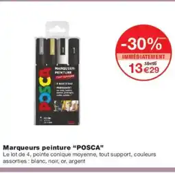 Monoprix POSCA Marqueurs peinture offre