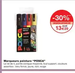 Monoprix POSCA Marqueurs peinture offre