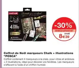 Monoprix POSCA Coffret de Noël marqueurs Chalk + illustrations offre