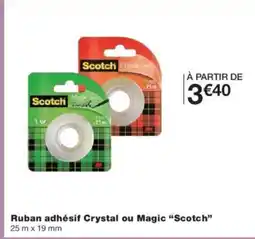 Monoprix SCOTCH Ruban adhésif Crystal ou Magic offre