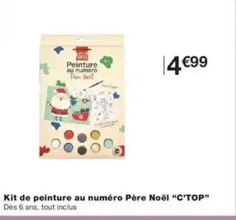 Monoprix C'TOP Kit de peinture au numéro Père Noël offre