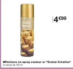 Monoprix GRAINE CRÉATIVE Peinture en spray couleur or offre