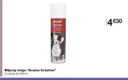 Monoprix GRAINE CRÉATIVE Spray neige offre