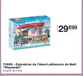 Monoprix PLAYMOBIL Calendrier de l'Avent pâtisserie de Noël offre