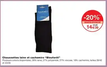 Monoprix BLEUFORET Chaussettes laine et cachemire offre