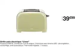 Monoprix LIVOO Grille-pain électrique offre