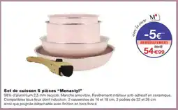 Monoprix MENASTYL Set de cuisson 5 pièces offre