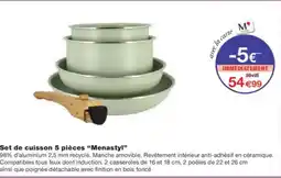Monoprix MENASTYL Set de cuisson 5 pièces offre