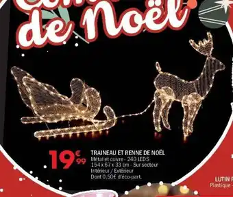 La Foir'Fouille Traineau et renne de noël offre