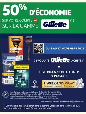 Auchan Supermarché GILLETTE Sur la gamme offre