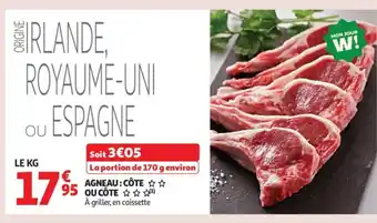 Auchan Supermarché Agneau côte ou côte offre