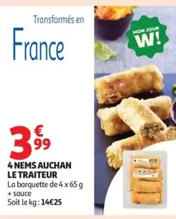 Auchan Supermarché 4 nems auchan le traiteur offre