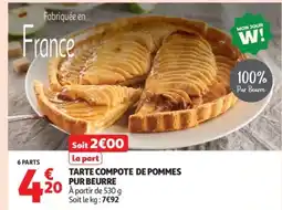 Auchan Supermarché Tarte compote de pommes pur beurre offre