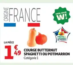Auchan Supermarché Courge butternut spaghetti ou potimarron offre