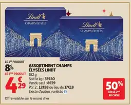 Auchan Supermarché LINDT Assortiment champs élysées offre