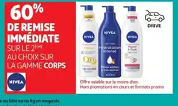 Auchan Supermarché NIVEA Sur la gamme corps offre