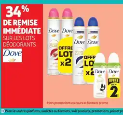 Auchan Supermarché DOVE Sur les lots déodorants offre
