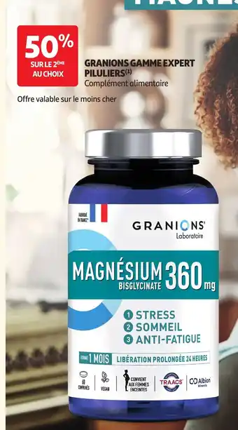 Auchan GRANIONS Gamme expert piluliers offre