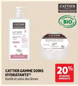 Auchan CATTIER Gamme soins hydratants offre