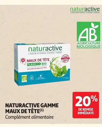 Auchan NATURACTIVE Gamme maux de tête offre