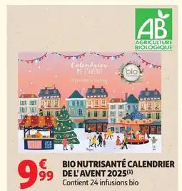 Auchan Bio nutrisanté calendrier de l'avent 2025 offre