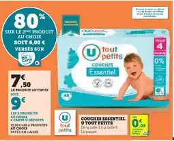 Hyper U Couches essentiel u tout petits offre