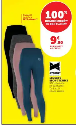 Hyper U Legging sport femme offre