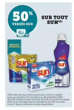 Hyper U SUN Sur tout offre