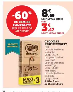 Hyper U NESTLE DESSERT Chocolat offre