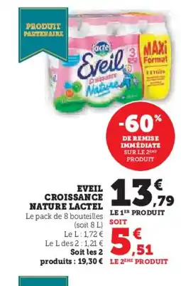 Hyper U LACTEL Eveil croissance nature offre