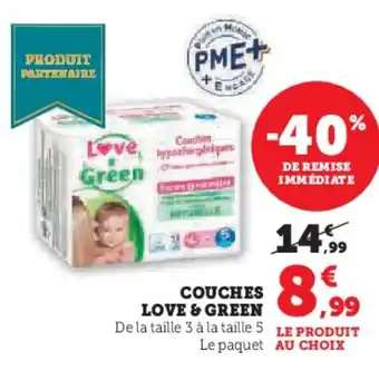 Hyper U LOVE & GREEN Couches offre