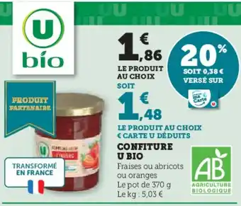 Hyper U Confiture u bio offre