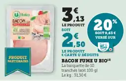 Hyper U Bacon fume u bio offre