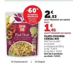 Hyper U CEREAL BIO Plats cuisine offre