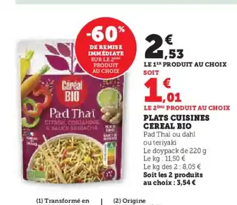 Hyper U CEREAL BIO Plats cuisine offre