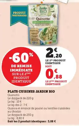 Hyper U JARDIN BIO Plats cuisines offre