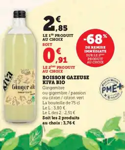 Hyper U KIVA BIO Boisson gazeuse offre