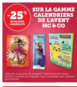 Hyper U Sur la gamme calendriers -25% calendriers offre
