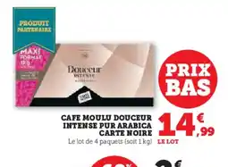 Hyper U CARTE NOIRE Cafe moulu douceur intense pur arabica offre