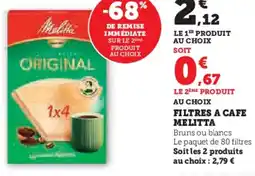 Hyper U MELITTA Filtres a cafe offre