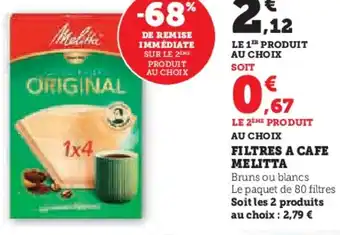 Hyper U MELITTA Filtres a cafe offre