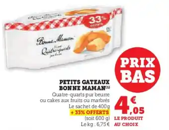 Hyper U BONNE MAMAN Petits gateaux offre