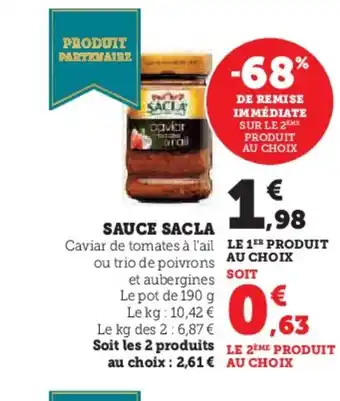 Hyper U SACLA Sauce offre
