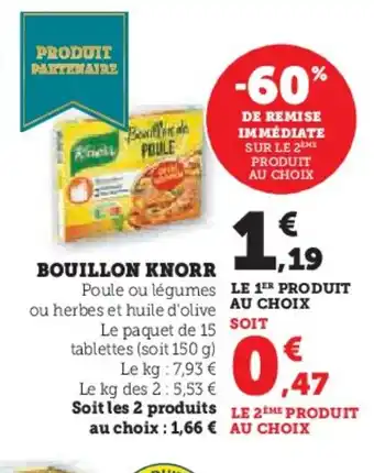 Hyper U KNORR Bouillon offre