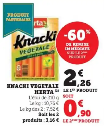 Hyper U HERTA Knacki vegetale offre