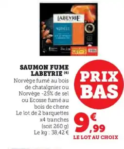 Hyper U LABEYRIE Saumon fume offre